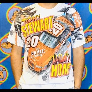 Vintage 90s nascar all over print t-shirt